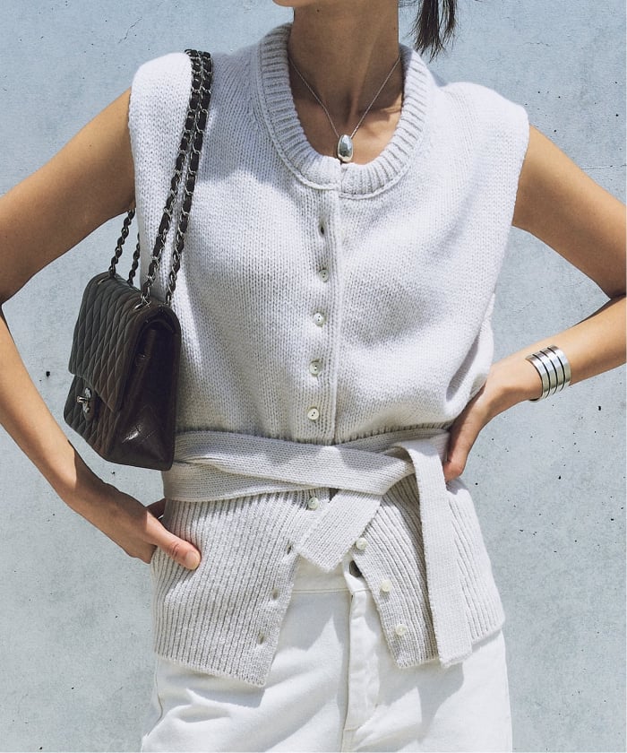 Plage イタリアン　ローゲージ ワイドベスト プラージュ タグなし未使用品 予約》R'IAM ローゲージニットベスト(508443690) | プラージュ