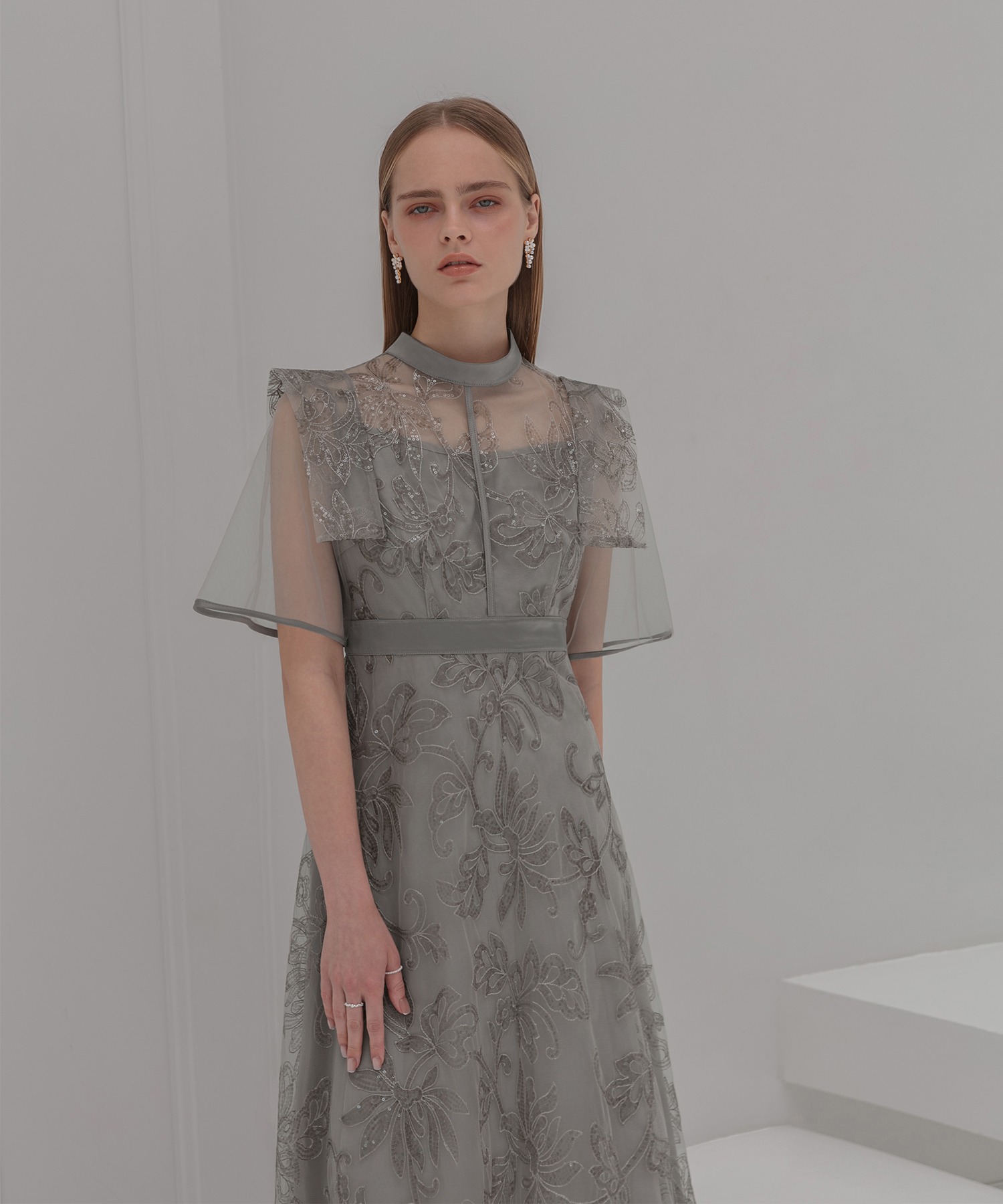 Leja パーティードレス グレー Mサイズ レジャ LEJA