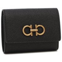 FERRAGAMO/サルバトーレフェラガモ Salvatore Ferragamo 三つ折り財布 ガンチーニ ブラック レディース Salvatore Ferragamo 2208/508444469