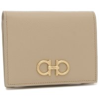 FERRAGAMO/サルバトーレフェラガモ Salvatore Ferragamo 二つ折り財布 ガンチーニ ベージュ レディース Salvatore Ferragamo 22D7/508444472