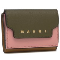 MARNI/マルニ MARNI 三つ折り財布 ピンク グリーン ミニ財布 ブラウン マルチカラー レディース MARNI PFMO0125U1 LV520 ZO957/508444492
