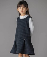 BeBe Petits Pois Vert/【店舗限定】くもキルトジャンパースカート＋長袖リブトップスセット(95~150cm/508432662