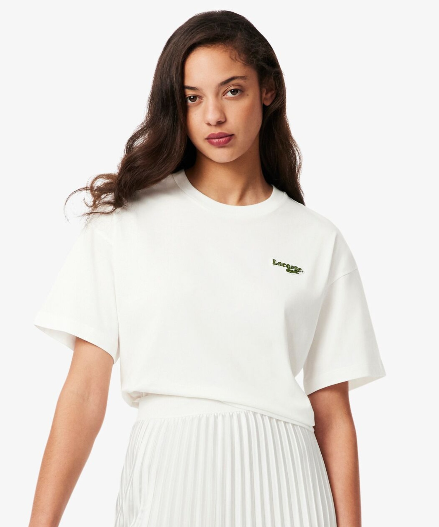 Lacoste ロコハッチトロストリンクフティ SH27540 031 Lacoste Round Neck Loose Fit Croc Print Sweatshirt - SH8248-00
