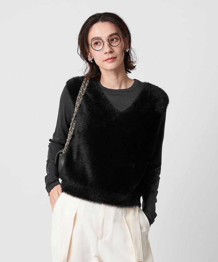 BEAUTY&YOUTH UNITED ARROWS ニットベスト ライン ニットベスト