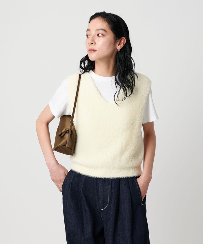 a*z様 BEAUTY&YOUTH UNITED ARROWS ニットベスト BY ストロー コットン アゼ ニットベスト （ベスト
