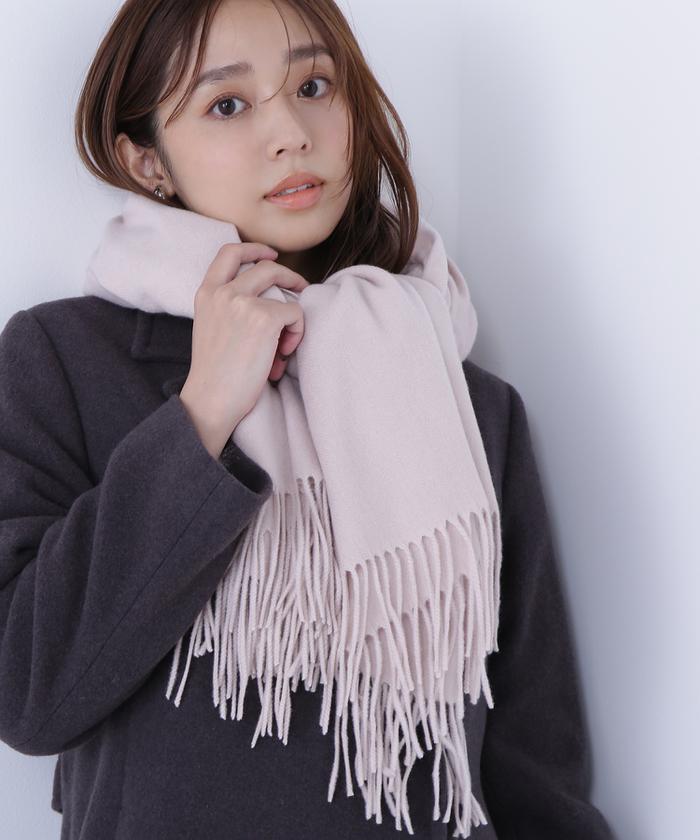 ナチュラルベーシック ストール 茶系 新品 NATURAL BASIC