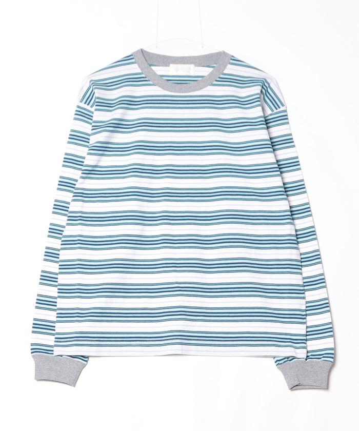 tシャツ SOGLIA/ソリア　OPEN END MULTI BORDER LS TEE　ボーダーＴ レディース SOGLIA/ソリア OPEN END MULTI BORDER LS TEE ボーダーT