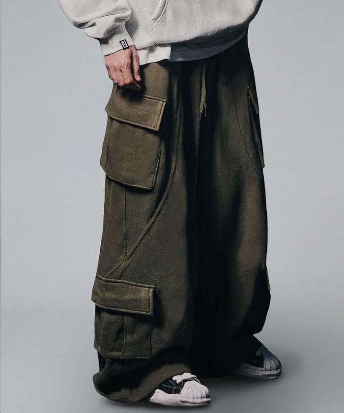 【NOT4NERD】Incision Multi Cargo Sweat Pants /追跡付 NOT4NERD/ノットフォーナード/CAMO MULTI CARGO SWEAT PANTS