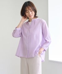 J.PRESS LADIES（LARGE SIZE）/【洗える・速乾・接触冷感】リライムライトローン バックフレア ブラウス/508353738