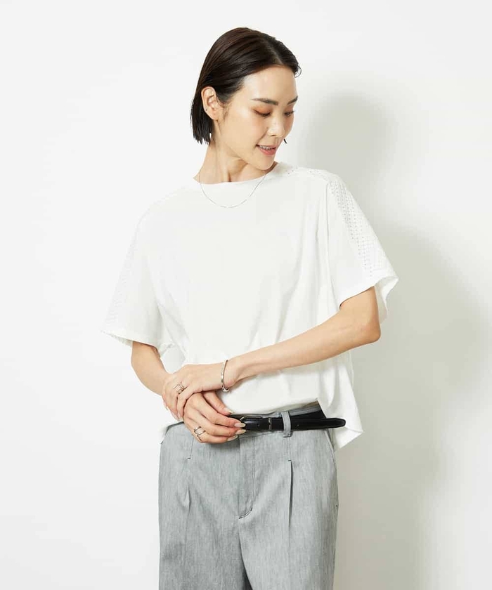 ミッシェル セットアップ対応]トリオシアーチェックカットソー(508446529