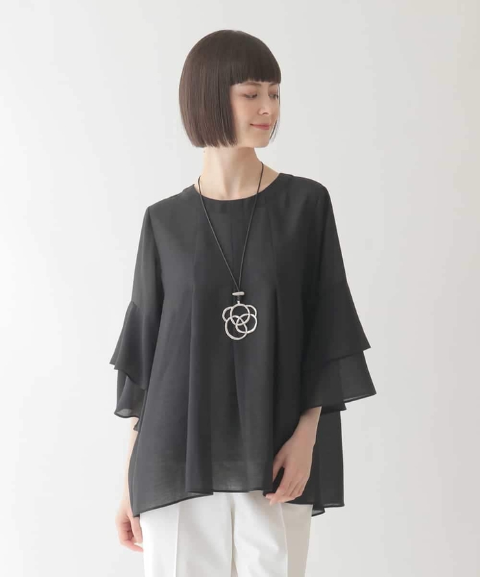 トリコ ヒロコビスTRICO HIROKO BIS ボックスタックジップノースリーブブラウス 白11 【レディース】 トリコ ヒロコビスTRICO HIROKO BIS ボックスタックジップ
