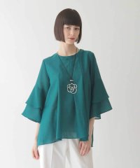 HIROKO BIS/タックフレアエアリーブラウス /洗濯機で洗える/508446544