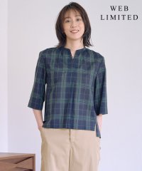J.PRESS LADIES（LARGE SIZE）/【WEB限定カラーあり・洗える】SOFT SHEER チェック プルオーバー ブラウス/508448045