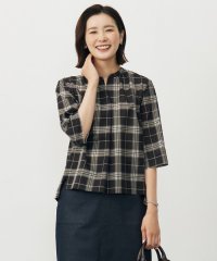 J.PRESS LADIES（LARGE SIZE）/【WEB限定カラーあり・洗える】SOFT SHEER チェック プルオーバー ブラウス/508448045