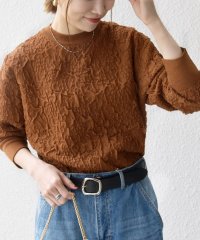 SHIPS any WOMEN/《追加予約》SHIPS any:〈手洗い可能〉ジャカード バンピー クルーネック プルオーバー/507857860