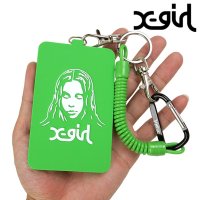 X-girl/エックスガール X－girl FACE RUBBER PASS CASE LtGREEN [105224054028 SS25]/508383245
