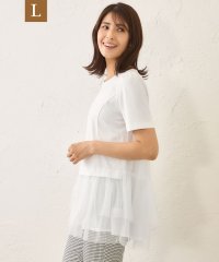 TO BE CHIC(L SIZE)/【L】チュールネットコンビ チュニック/508436640