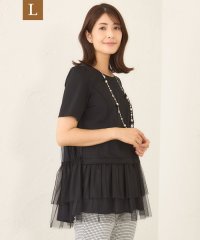TO BE CHIC(L SIZE)/【L】チュールネットコンビ チュニック/508436640