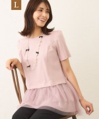 TO BE CHIC(L SIZE)/【L】チュールネットコンビ チュニック/508436640