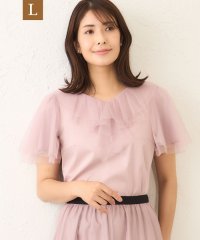 TO BE CHIC(L SIZE)/【L】チュールネットコンビ カットソー/508436641