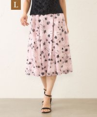 TO BE CHIC(L SIZE)/【L】ダブルフラワープリント タックスカート/508436645
