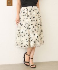 TO BE CHIC(L SIZE)/【L】ダブルフラワープリント タックスカート/508436645