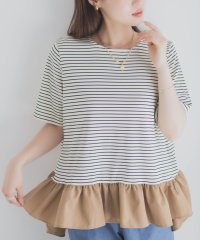 MAC HOUSE/マックハウス Mac－House ヘム切替ペプラムトップス/508448316