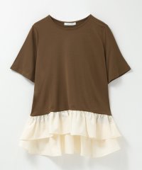 MAC HOUSE/マックハウス Mac－House ポンチ素材 ヘム切替ペプラムトップス/508448339