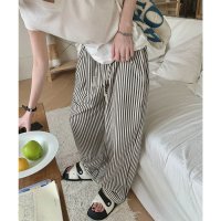 miniministore/ミニミニストア miniministore ストライプセミワイドパンツ ハイウエスト/508448928