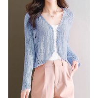 miniministore/ミニミニストア miniministore 透かし編みカーディガンフェミニン夏羽織り/508448933
