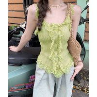 miniministore/ミニミニストア miniministore レースフリル ニットタンクトップ 韓国風/508448936
