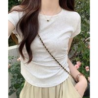 miniministore/ミニミニストア miniministore サイドギャザーtシャツ 半袖トップス夏服/508448937