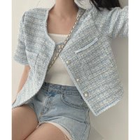 miniministore/ミニミニストア miniministore ツイード風ジャケットノーカラージャケット/508448939