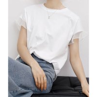 miniministore/ミニミニストア miniministore 袖シアーTシャツチュール切替えカットソー/508449119