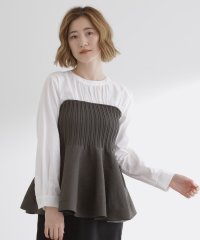 grove/グローブ grove ニットビスチェドッキングブラウス/508449334