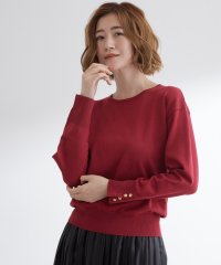 grove/グローブ grove スリーブディテールドロップショルダーニット/508449336