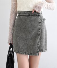 and　Me.../アンドミー andme ラップ ベルト デニム ミニ スカート/508449478