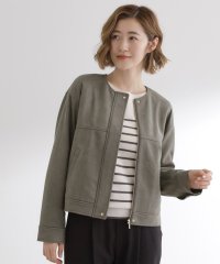 grove/グローブ grove スエードライクノーカラージップブルゾン/508449578