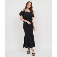 ROYAL PARTY/ロイヤルパーティー ROYAL PARTY シフォンブラウスドッキングニットマーメイドワンピース/508450453