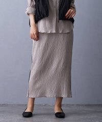 NICOLE white/楊柳パイピングタイトスカート/508399647