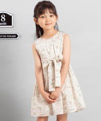 BeBe/【お揃い】リバティタナローン(PARIS POSTCARD)リボンベルトワンピー/508408254