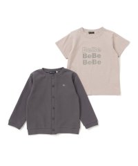 BeBe/カノコ長袖カーディガン+ロゴプリント半袖Tシャツセット(90~150cm)/508408258