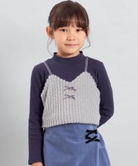 BeBe/シャギーニットキャミビスチェ+テレコハイネック長袖Tシャツセット(100~150/508408259