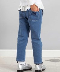 BeBe/ストレッチジョグデニムスカラップポケットロングパンツ(90~160cm)/508408262