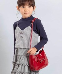 BeBe/レザー調リボンフラップベルト付きショルダーバッグ/508408268
