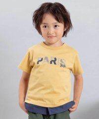 BeBe/PARISチェックロゴレイヤード風天竺半袖Tシャツ(90~150cm)/508408270