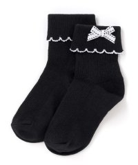 BeBe/リボンポイントスカラップ折り返しソックス(11~24cm)/508408272