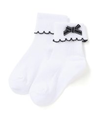 BeBe/リボンポイントスカラップ折り返しソックス(11~24cm)/508408272