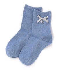 BeBe/チャーム付きリボンラメクルーソックス(11~24cm)/508408273