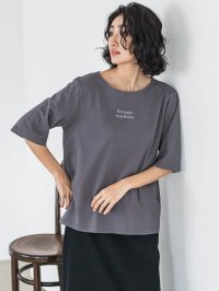 la.f…(Lsize)/ラ エフ エルサイズ la.f…(Lsize) 【大きいサイズ】【biyori】刺繍ロゴTシャツ≪洗濯機で洗える≫/508450903